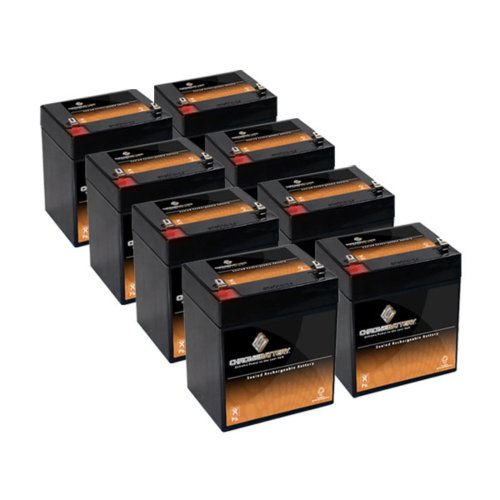 12V 5AH SLA Battery replaces pc1250 ub1250 ca1240 bp5-12 es4-12 - 8PK Batteries Chrome Battery SLA-12V-4.5AH-T1