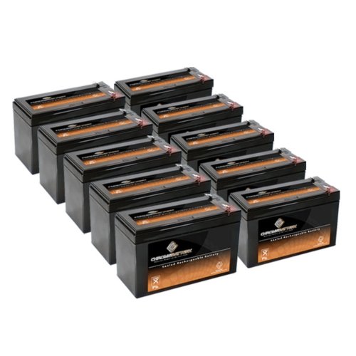 12V 7.6AH SLA Battery replaces hr9-12 gp1270 sla1075 wp7-12 bp8-12 - 10PK Batteries Chrome Battery SLA-12V-7.6AH-T2