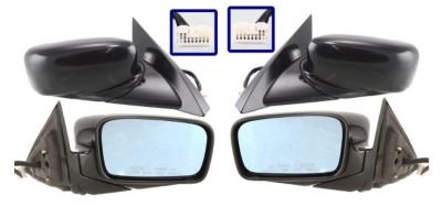 Kool Vue SET-AC14ER Mirror Set of 2 Corner mount Type Passenger & Driver Side RH LH Plastic Primered Power Manual folding Heated Exterior Mirrors Kool Vue SET-AC14ER