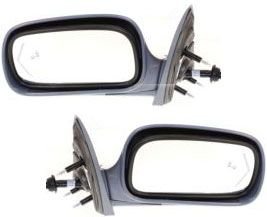 Kool Vue SET-CV50ER-S Mirror Set of 2 Corner mount Type Passenger & Driver Side RH LH Plastic Primered Power Manual folding Heated In-glass Mirrors Kool Vue SET-CV50ER-S