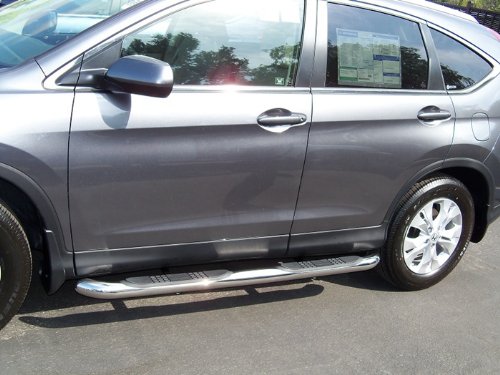 Premium Custom Fit 12-14 Honda Crv Stainless Steel 3 Side Step Nerf Bars Running Boards(2pcs with Mounting Bracket Kit) Body MaxMate WBH31827