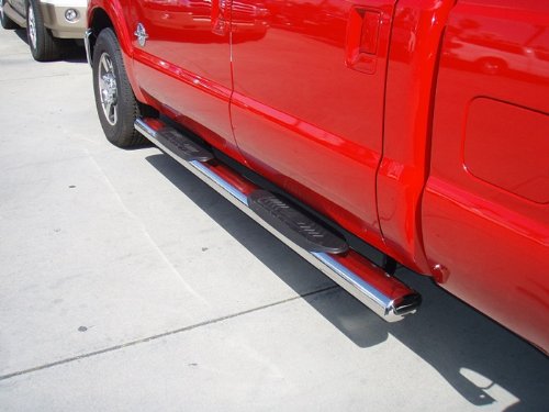 Premium Custom Fit 99-14 F250/350/450/550 HD Crew Cab Stainless 6 Extra Wide Side Step Nerf Bars Running Boards(2pcs with Mounting Bracket Kit) Body MaxMate WBF61167