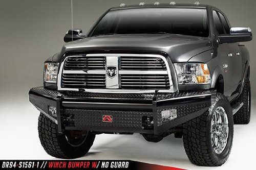 Fab Fours DR94-S1561-1 Black Steel Front Ranch Bumper Bumpers Fab Fours DR94-S1561-1