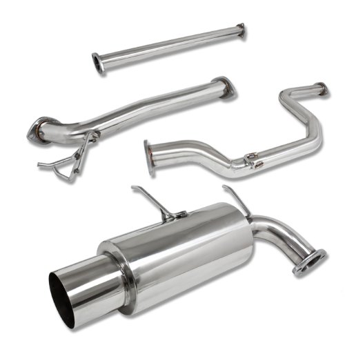 DPT, DPT-CBE-AI90, Stainless Steel Catback Exhaust System with 4.5 Inches Muffler Tip Cat-Back Systems DPT DPT-CBE-AI90