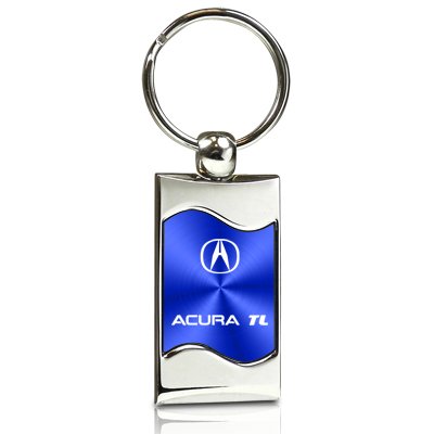 Acura TL Blue Spun Brushed Metal Key Chain Key Chains Acura AG-KC3075-ATL-BLU