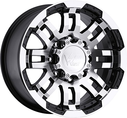 Vision Warrior 375 Gloss Black Machined Face Rear Wheel (17x8.5/5x139.7mm) Car Vision 375H7885GBMF18
