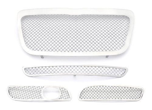 Fits 2011-2013 Chrysler 300/300C Stainless Steel Mesh Grille Grill Insert Combo # R71167S Grille Inserts APS R71167S