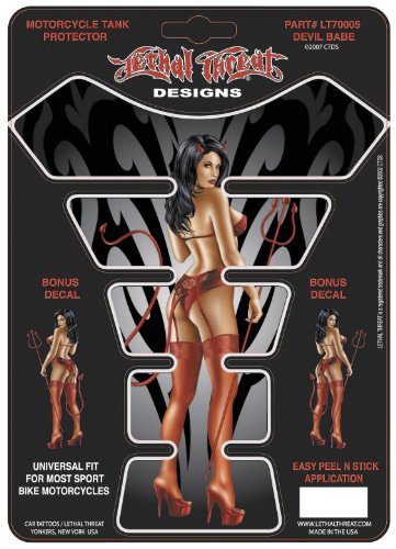 Lethal Threat Decals TANK PROTCT-DEVIL BABE LT70005 Decals Lethal Threat Designs LT70005