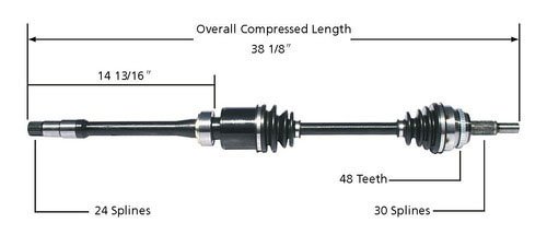 Prime Choice Auto Parts DSK266 New Front Passenger Side CV Axle Shaft Shafts Prime Choice Auto Parts DSK266