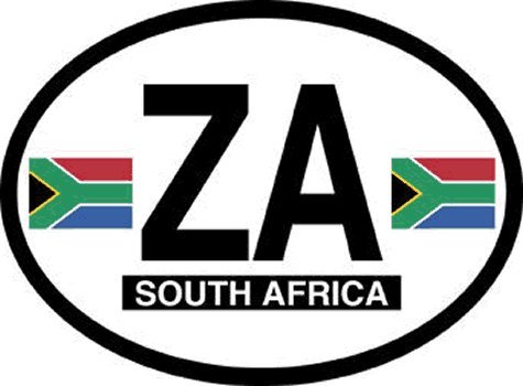 South Africa oval decal for auto, truck or boat Decals Flag It II-1162