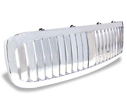 99-04 Ford F250 F350 Excursion Vertical Front Hood Grille Chrome Grilles Altecmotors GRZV-F2509904-CM