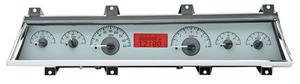 1966-67 Chevy Chevelle VHX System, Silver Face - Red Display Speedometers Dakota Digital VHX-66C-CVL-S-R