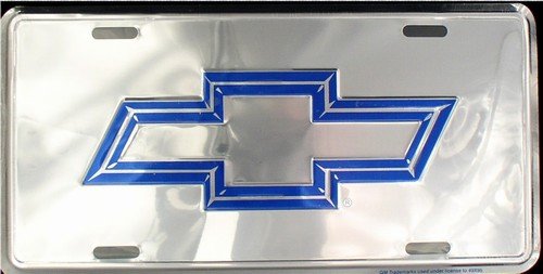 Chevy Premium Chrome Aluminum Automotive Novelty License Plate Tag - 50090 Covers Smart Blonde LP-186