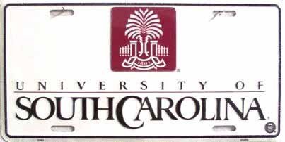 University of South Carolina Collegiate Embossed Metal Novelty License Plate Tag Sign 2083 Covers Dixie Seal & Stamp