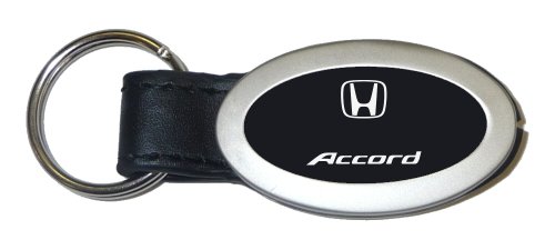 OEM Honda Accord Black Oval Leather Strap Key Chain Key Chains Honda 1854424398