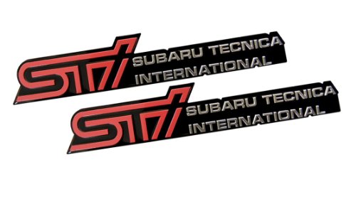 2 x (Pair / Set) STi Subaru Technica International Aluminum Engine Hood Emblem Badge Nameplate for Subaru Forester II Type M tS Outback Impreza WRX STi 22B S201 S202 S203 S204 R205 S206 Legacy GT RS RA RA-R S401 S402 R14 RB5 EXIGA 2.0GT Bumper Stickers, Decals & Magnets 101-ERPEMB018