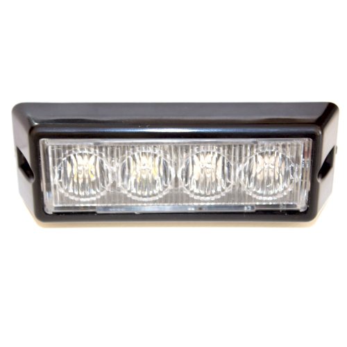 Astra Depot Amber White 4 LED Emergency Strobe Light Head Waterproof Surface Mount Deck Dash Grille Lighting Assemblies & Accessories LED Strobe Light 851