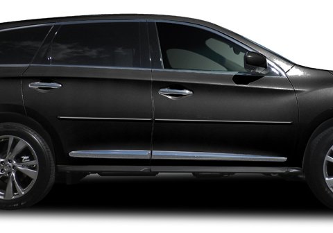 2013 Infiniti JX35 Body Side Moldings (Olive Green Metallic JAA) with Chrome Inserts Side Bodysidemoldings CF-JX13-JAA-Dawn
