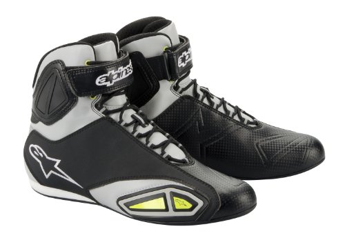 NEW ALPINESTARS FASTLANE ROAD RIDING SHOES, BLACK/SILVER/YELLOW FLUO, US-12.5 Shoes Alpinestars 2510212-195-125