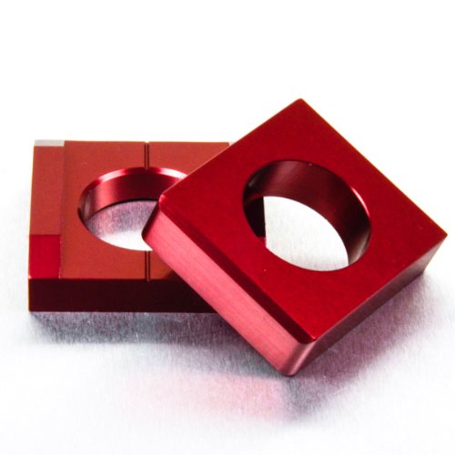 Aluminium Chain Adjuster Block ZX10R 04-05 Pair Red Chain Accessories Pro Bolt CABPRK20R