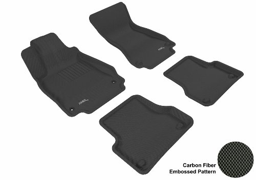 3D MAXpider Complete Set Custom Fit All-Weather Floor Mat for Select Audi A6/S6 Models - Kagu Rubber (Black) Custom Fit 3D MAXpider L1AD02201509