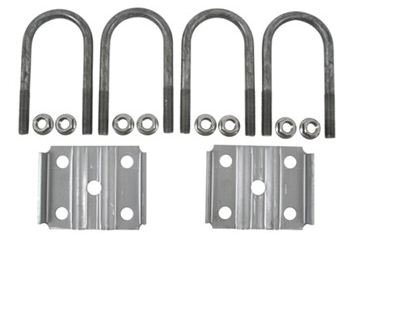 U-bolt Kit for Mounting 2,000-lb, Round Trailer Axles - 4-1/4 Long U-bolts Trailer Accessories Redline APUBR-10