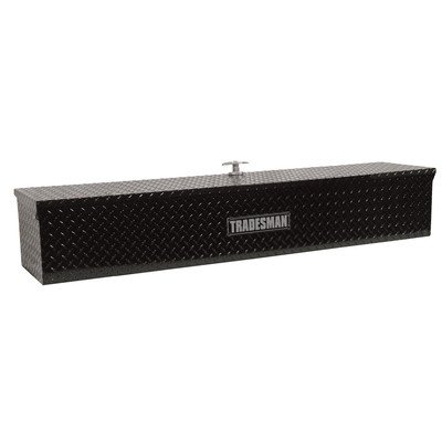 LUND 74448FM Black 48 Aluminum Diamond Plated Full Lid Flush Mount Box Truck Bed Toolboxes Lund 74448FM
