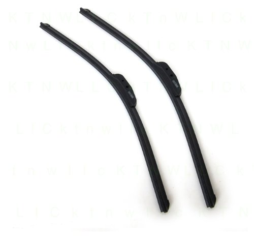 A Set of 2 U/J Hook Type Bracketless Driver and Passenger Side Windshield Wiper Blades - Chevrolet Malibu 04-08 Blades BUYLONG WP03AK22+WP03AK19MALIBU04