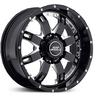 20X10 BMF 665B R.E.P.R. Death Metal Black - Gloss Black with Full CNC Milling 8X170 -19 Car BMF 665B-010817019