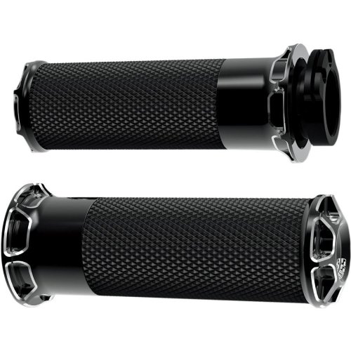 Arlen Ness Fusion Series Grips - Beveled - Black , Color: Black 07-329 Grips Arlen Ness 07-329