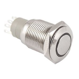 Boesch Built Metal Push Button with Built-in Latching Annular LED- white angel eyes (Qty. 1) Pushbutton Switches Boesch Built LEDPB-WHITE
