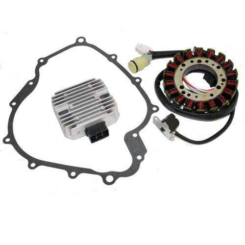 STATOR & REGULATOR RECTIFIER YAMAHA GRIZZLY 660 YFM660 2002-2008 with GASKET ATV Stators Caltric ST103-RR131-GT101