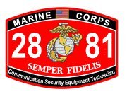 USMC MOS 2881 Communication Security Equipment Technician Decal 8 Decals Marine Corps MOS Stickers