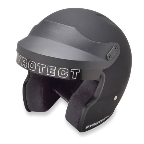 Pyrotect 9120995 Airflow SA2010 Open Face Helmet, X-Small, Flat Black Racing Helmets & Accessories Pyrotect 9120995