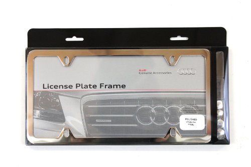 Genuine Audi Accessories ZAW355022 Polished Slimline License Plate Frame Frames Audi ZAW355022