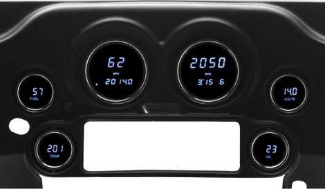 Dakota Digital Dresser Gauge Package Blue LED for Harley Davidson 2004-2014 Bagger Models Gauges Dakota Digital 211065-cc