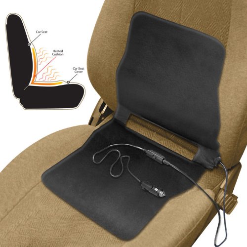 Automotive Innovations Black Polyester Front/Back Universal Fit Seat Heat Cushion Accessories Automotive Innovations E 994006