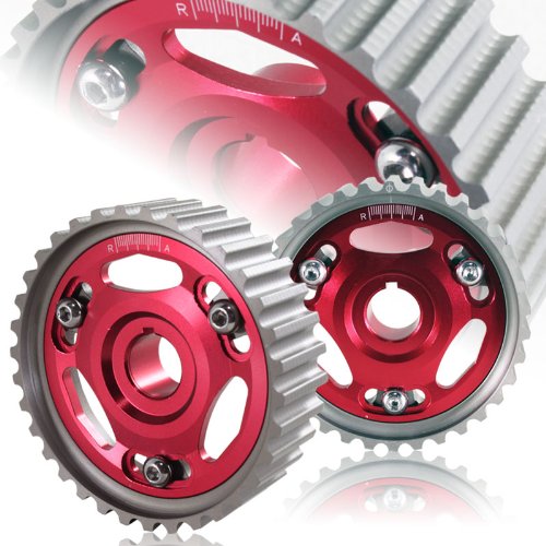 B16 / B17 / B18 / B20 / B21 DOHC Honda Engine Aluminum Anodized Bolt-on Cam Gear -Red Gears DNA 6-CG-DOHC-RD X2