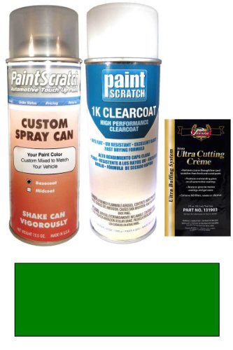 2002 Volvo C70 Scarab Green Pearl Metallic 447 Touch Up Paint Spray Can Kit - Original Factory OEM Automotive Paint - Color Match Guaranteed Touchup Paint PaintScratch Automotive Touch Up Paint 8332s-30-spu