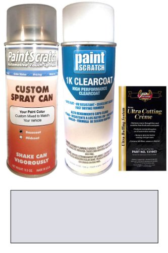 2010 Volvo C30 Electric Silver Metallic 477 Touch Up Paint Spray Can Kit - Original Factory OEM Automotive Paint - Color Match Guaranteed Touchup Paint PaintScratch Automotive Touch Up Paint 8389s-197-spu