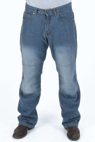 Spaceiz Men's Denim Kevlar Blue DULL Linned Biker Motorbike Motorcycle Pants Trousers Jeans, Blue, W32-L30 Pants & Chaps Spaceiz JEANS-BLUE-DULL