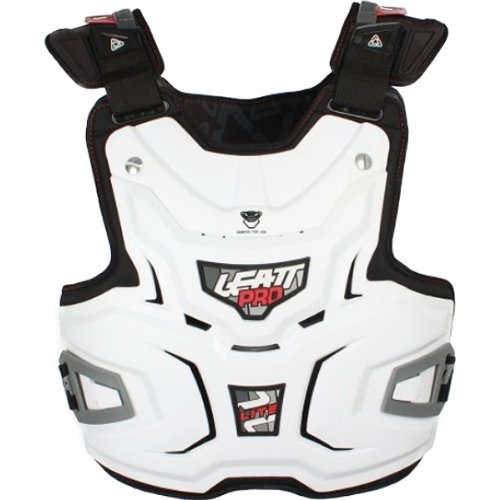 Leatt Lite Pro Adult Chest Protector Motocross/Off-Road/Dirt Bike Motorcycle Body Armor - White / One Size Chest Protectors Leatt Brace 0500030290-FBA