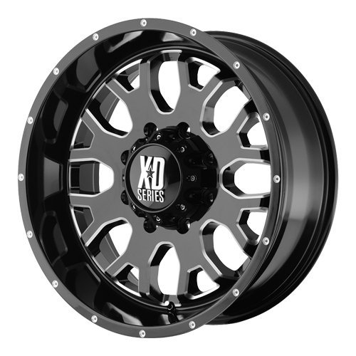 XD XD808 20 Black Wheel / Rim 8x6.5 with a -24mm Offset and a 125.5 Hub Bore. Partnumber XD80821080324N Heavy Truck XD XD80821080324N