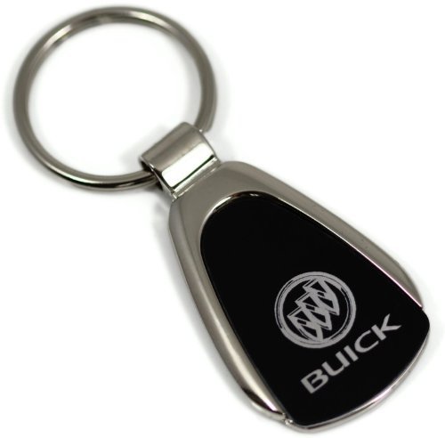 Buick Logo Keychain Black Teardrop Chrome Key Fob Metal Keyring Lanyard Key Chains DanteGTS AMZ-KCK-BUI