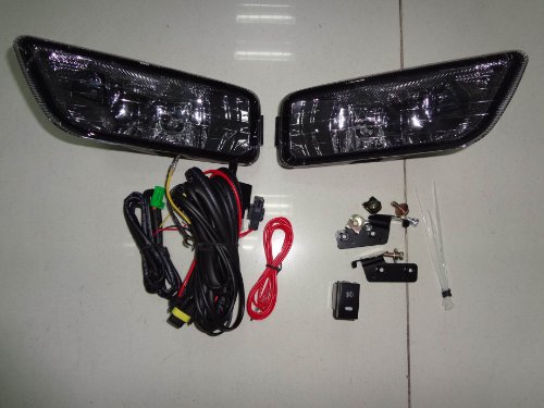 Honda Accord 4dr Sedan 03-07 Inspire Smoke JDM K11 Fog Lights Lamps Foglights Black Bulbs Winjet WJ30-0142-11