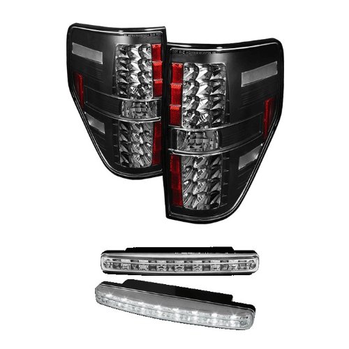 Tail Lights Carpart4u CP4-AD-FF15009-LED-BK+8LED-C