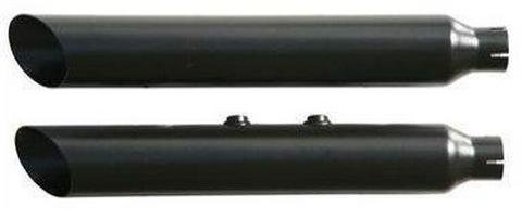 RUSH EXHAUST Rush Exhaust 3in. Slip-On Mufflers - 2.25in. Baffle - Baloney Cut - Black American VTwin Black 27514-225 Mufflers Rush 27514-225