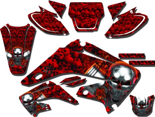 Senge Graphics 2003-2007 Honda CRF 150/230F Flaming Gearhead Graphics Decals Senge Graphics Inc. SGDBHON001P08