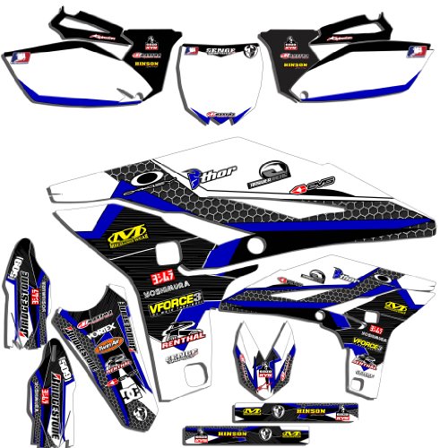 Senge Graphics 2000-2002 Yamaha YZ 426F Podium White/Blue Graphics Kit Decals Senge Graphics Inc. SGDBYAM007P27