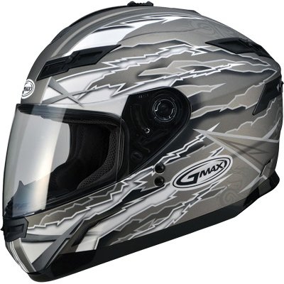 GMAX GM78 Firestarter Men's Full Face Motorcycle Helmet - Flat Titanium/Silver / Small Helmets Gmax 72-4917S-WPS-FBA